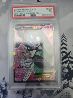 Pokemon PSA 7 Meloetta EX RC25/RC25 Legendary Treasures Radiant Collection NM - Image 1