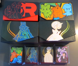 Pokemon ETB Deck Box + Sleeves Lot Lucario, Gardevoir, Team Rocket, Paldea - Image 1