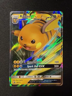 Pokemon Raichu GX SM213 Hidden Fates Holo Black Star Promo NM - Image 1