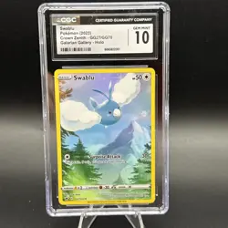 Pokemon Swablu Holo #GG27 Galarian Gallery Crown Zenith - CGC 10 Gem Mint - Image 1