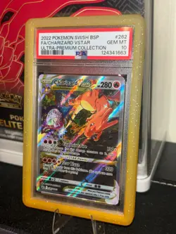 Pokemon SWSH Black Star Promo Charizard VSTAR 2022 UPC 262, PSA 10 - Image 1