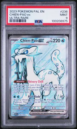 2023 POKEMON PAL EN-PALDEA EVOLVED ULTRA RARE #236 CHIEN-PAO EX PSA 9 - Image 1