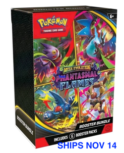 Pokemon Mega Evolution Phantasmal Flames Booster Bundle PRESALE SHIPS 11/14 - Image 1