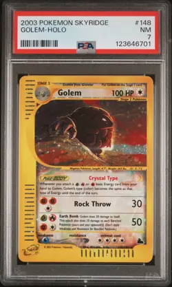 2003 POKEMON SKYRIDGE #148 GOLEM-HOLO PSA 7 - Image 1