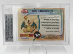 Charizard 1999 Topps Italian Pokemon TV Series 1 #6 Foil Holo BGS 8.5 NM-MT+ - Image 2