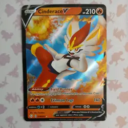 Cinderace V 018/072 Holo Ultra Rare Shining Fates Pokemon TCG NM Fresh Pull - Image 1