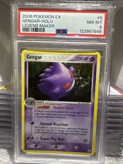 2006 POKEMON EX LEGEND MAKER #5 GENGAR-HOLO PSA 8 - Image 1