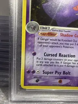 2006 POKEMON EX LEGEND MAKER #5 GENGAR-HOLO PSA 8 - Image 4