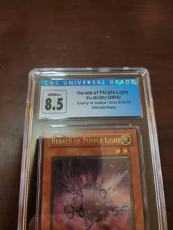 Yu-Gi-Oh Herald of Purple Light, Enemy of Justice, CGC graded 8.5! - Image 2