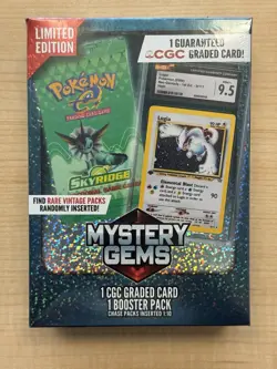Pokemon Mystery Gems Graded Card And Booster Pack Skyridge Chase Vintage Pack - Image 1