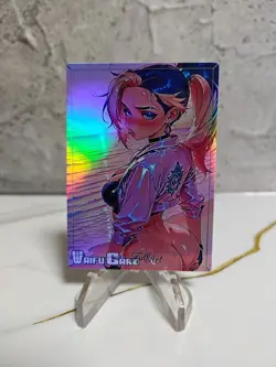 Akali Trading Card Waifu Goddess Story Anime Girl holo Karte Manga Full Art - Image 1