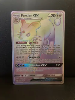 Persian GX Pokemon Card Holographic Rare TCG Trading Card Game - Image 1