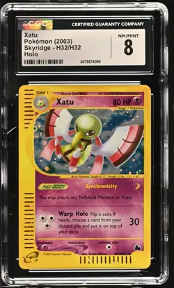 CGC 8 Xatu 2003 Skyridge H32/H32 Holo Pokemon Card - Image 1