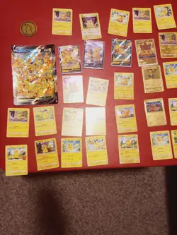 Pokemon Pikachu Card Collection Set w/ Gold Plated Card - Image 1