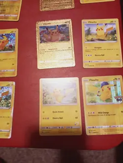 Pokemon Pikachu Card Collection Set w/ Gold Plated Card - Image 5