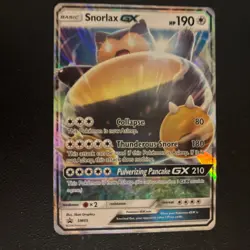 Snorlax GX SM05 FULL ART BLACK STAR PROMO - 2016 Pokemon TCG Card LP SUN MOON - Image 1