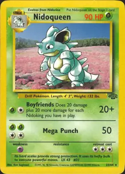 Nidoqueen 23/64 Unlimited Rare Jungle Pokemon Card MINT/NM - Image 1