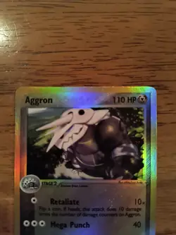 Pokemon TCG Aggron Holo Rare Card 1/109 Ruby and Sapphire LP/NM - Image 2