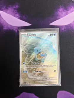Squirtle Pokemon Trading Card Holofoil Basic 60 HP Withdraw Skull Bash - Image 3