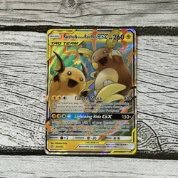 Raichu & Alolan Raichu GX Unified Minds Pokemon Card 54/236 - NM - Image 1