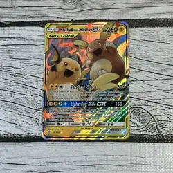 Raichu & Alolan Raichu GX Unified Minds Pokemon Card 54/236 - NM - Image 3