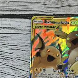 Raichu & Alolan Raichu GX Unified Minds Pokemon Card 54/236 - NM - Image 4