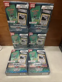 Lot 6 Pokemon TCG Limited Edition Mystery Gems CGC Graded Card & Booster Pack - Image 2