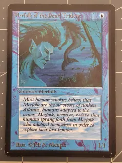 MTG ⭐ Beta Edition ⭐ Merfolk of the Pearl Trident ⭐ Vintage Legacy - Image 1