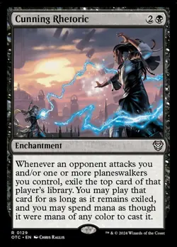 MTG Cunning Rhetoric NM-Mint Commander: Outlaws of Thunder Junction - Image 1