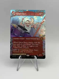 Gwen Stacy 0209 Borderless FOIL MTG Marvel's Spider-Man Ghost-Spider FRESH PULL - Image 1