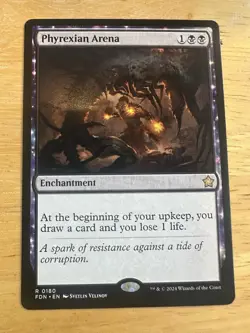 x1 Phyrexian Arena FDN Foundations MTG 180 RARE M/NM 1x - Image 1