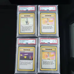 Lass / Gore, Item Finder, Pokemon Trader Pokemon Base Set Englisch PSA 9 MINT - Image 1