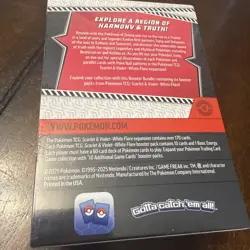Pokemon TCG Scarlet & Violet White Flare 6 Booster Packs Box Factory Sealed New - Image 2