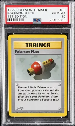1999 POKEMON BASE SET 1ST EDITION #86 POKEMON FLUTE PSA 10 - Image 1