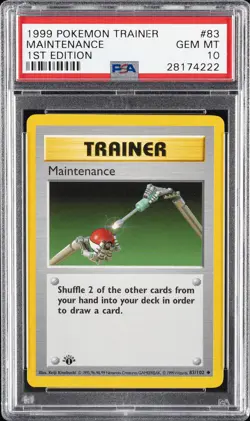 1999 POKEMON BASE SET 1ST EDITION #83 MAINTENANCE PSA 10 - Image 1