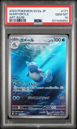 2023 POKEMON JPN SV2A-POKEMON 151 ART RARE #171 WARTORTLE PSA 10 - Image 1