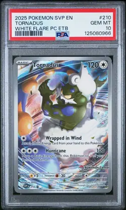 PSA 10 Tornadus #210 White Flare Pokemon Center ETB Promo SVP-EN 2025 - USA - Image 1