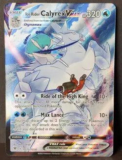 NM Ice Rider Calyrex Vmax TG15/TG30 Pokemon Astral Radiance Ultra Rare Full Art - Image 1