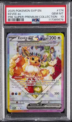 2025 POKEMON SVP EN-SV BLACK STAR PROMO #174 EEVEE EX PSA 10 - Image 1
