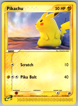 Pokemon Pikachu EX Sandstorm 72/100 NM - Image 1