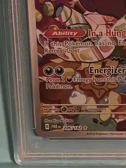 2023 Pokemon MORPEKO 206/182 Paradox Rift Illustration Rare Holo English PSA 10 - Image 5