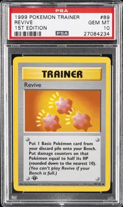 1999 POKEMON BASE SET 1ST EDITION #89 REVIVE PSA 10 - Image 1