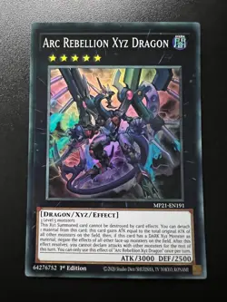 Arc Rebellion XYZ Dragon MP21-EN191 Super Rare 1st Edition Near Mint Yugioh - Image 1