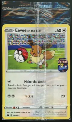 2020 Eevee On The Ball 002/005 Futsal Promo UK Exclusive Pokemon Card Sealed DMG - Image 1