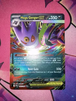 Mega Gengar ex 056/094 Phantasmal Flames Holo Double Rare Near Mint English Card - Image 2