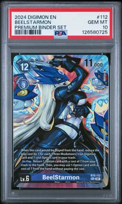 Beelstarmon 112 SEC Alt Art Digimon Card Game Premium Bandai PSA 10 GEM MINT - Image 1