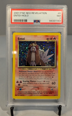 Pokemon TCG Entei Neo Revelation Holo Card 6/64 PSA 7 - Image 1