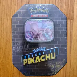 Pokemon Detective Pikachu tcg tin MewTwo trading card new sealed - Image 1