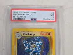 Machamp 9/102 Base Set 1st Edition Holo Rare Pokemon Card 1999 - PSA 7 NM 8/102 - Image 4