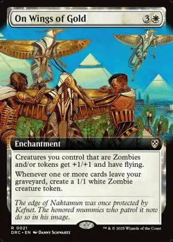 x1 On Wings of Gold - Extended Art R MTG Commander: Aetherdrift M/NM, English - Image 1